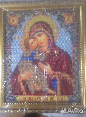 Икона расшита бисером