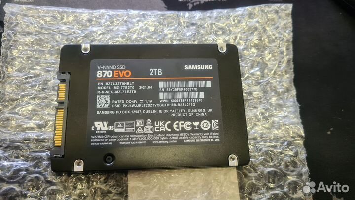 SSD Samsung 2 tb SATA 870 evo