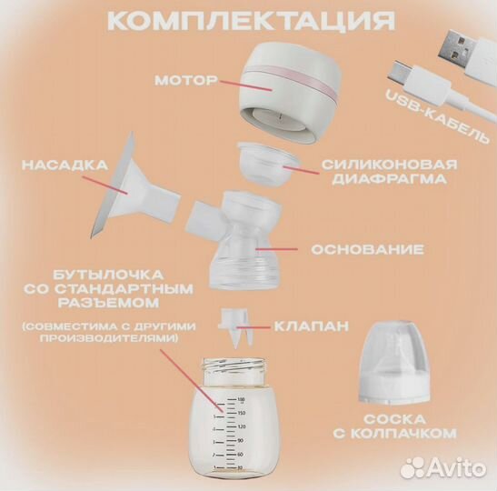 Молокоотсос электрический беспроводной