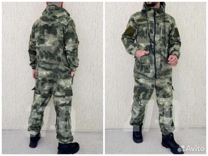 Флисовый демисезонный костюм горка 5 мох