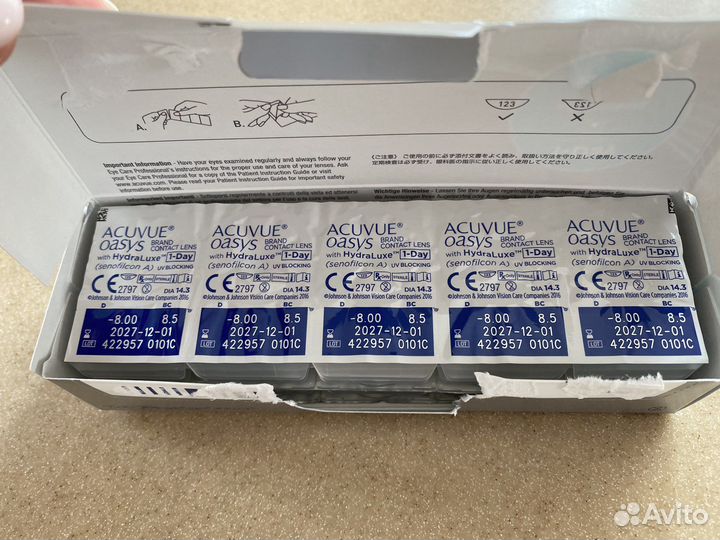 Контактные линзы acuvue oasys 1-Day / -8