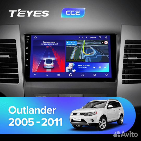 Магнитола Teyes Mitsubishi Outlander XL 4G DSP