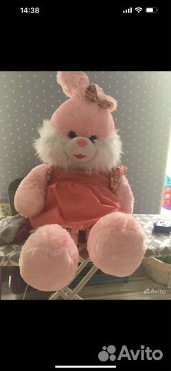 Большие мягкие игрушки,смешарики,зайка-девочка