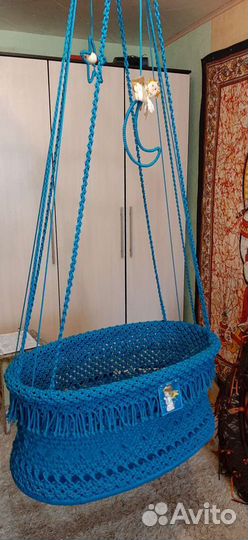 Люлька для новорожденных плетёная