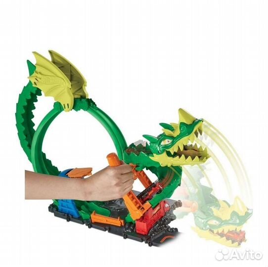 Трек Hot Wheels Сити Огневой бой с драконом
