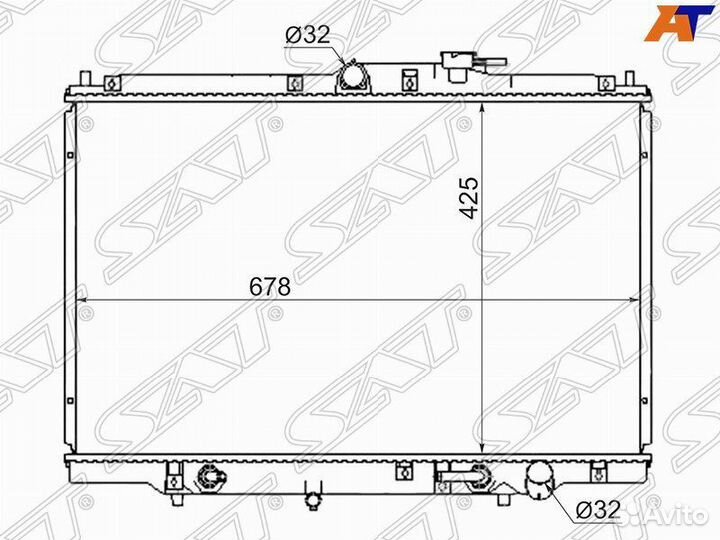 Радиатор охлаждения Хонда Одиссей 95-99