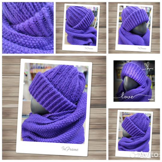 Шапка такори и шарф