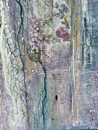 Картина абстрактная, смешанная техника