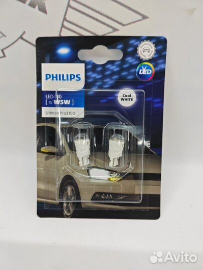 LED лампы Philips W5W 6500K