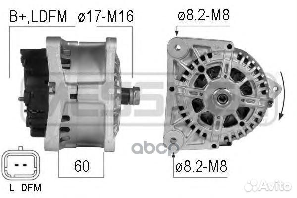 Генератор renault meganne II/duster 1.6 210280 Era