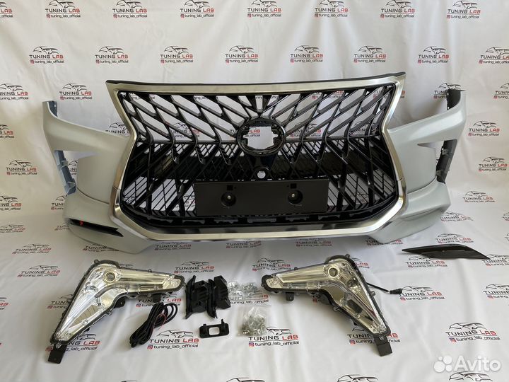 Lexus LX570 2008-2015 Бампер стиль 2016+ TRD E5AB1