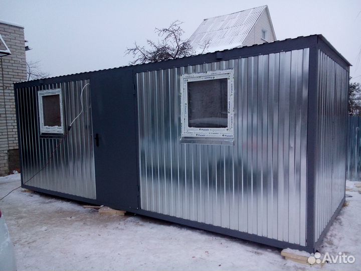 Бытовка 6*2,4*2,4, металлическая - (двп)