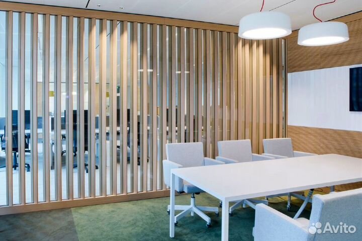 Перегородка реечная для зонирования офиса