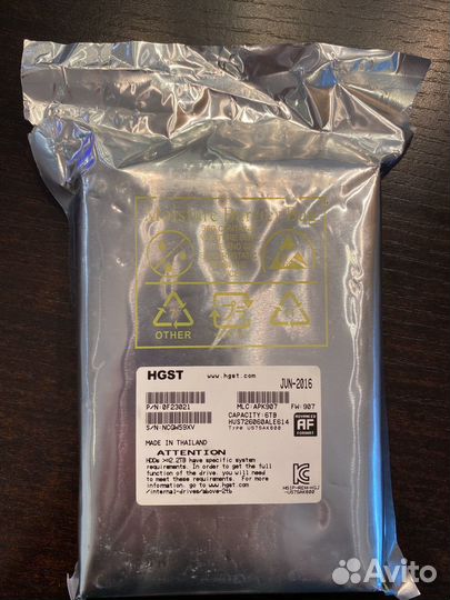 Внутренний жесткий диск 6 тб