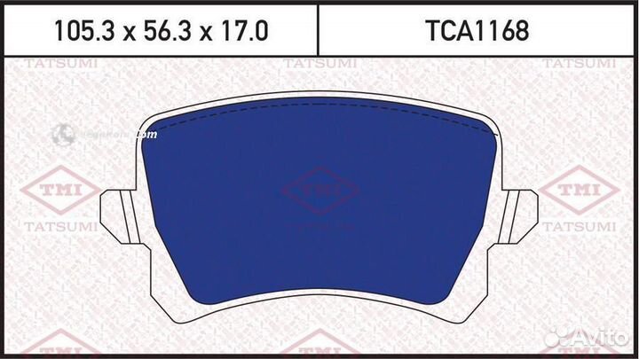Колодки задние TCA1168