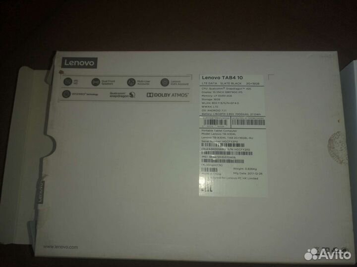 Планшет lenovo tab 4 10