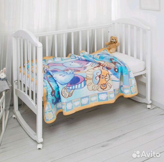 Детское байковое одеяло для малышей новое