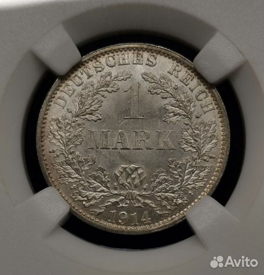 1 марка 1914 года в слабе ннр MS64