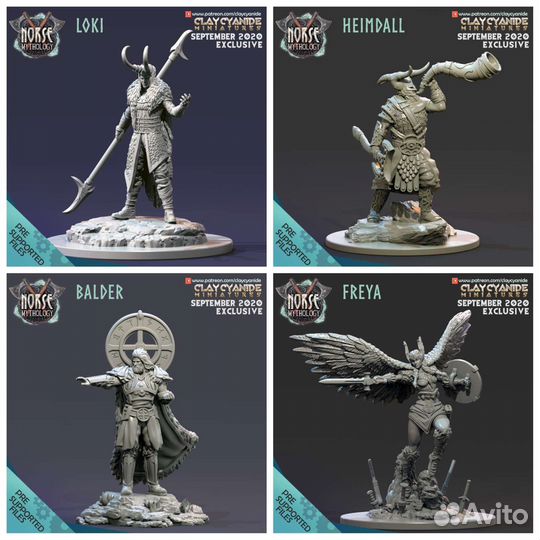 Фигурки скандинавских богов и викингов