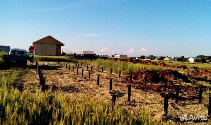 Установка Винтовых сваи