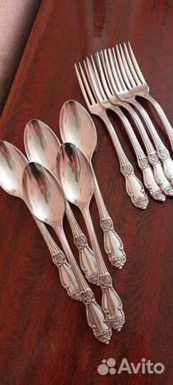 Ложки, вилки десертные - мельхиор СССР