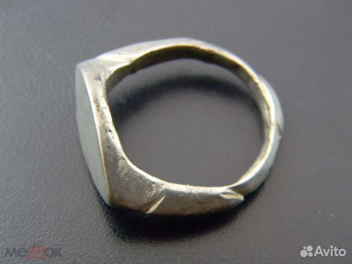 Старинное кольцо 14 в серебро ордынский перстень