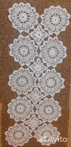 Вязания салфетка- дорожка х/б