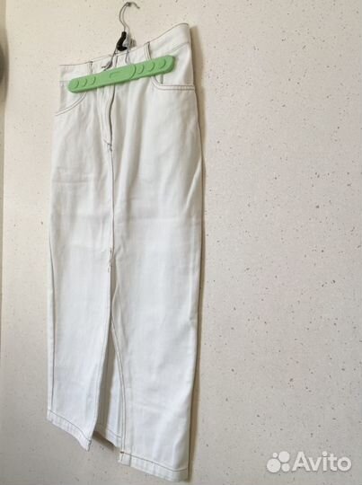 Джинсовая юбка белая миди Zarina M 46