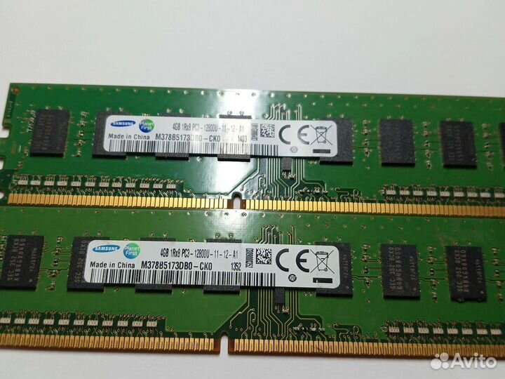Оперативная память ddr3 2x4 GB 1600 Samsung
