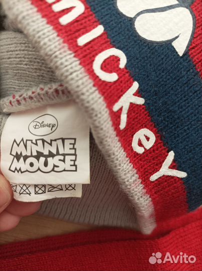 Комплект Микки маус шарф и шапка