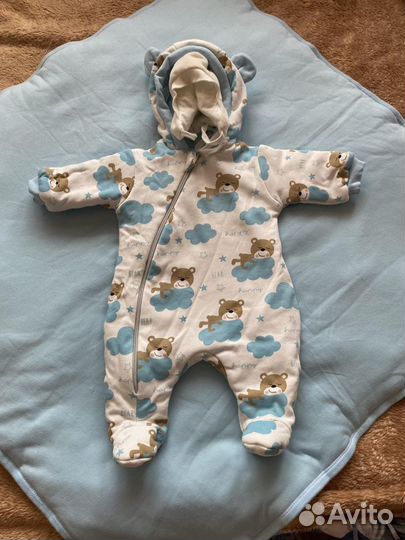 Конверт одеяло на выписку для мальчика