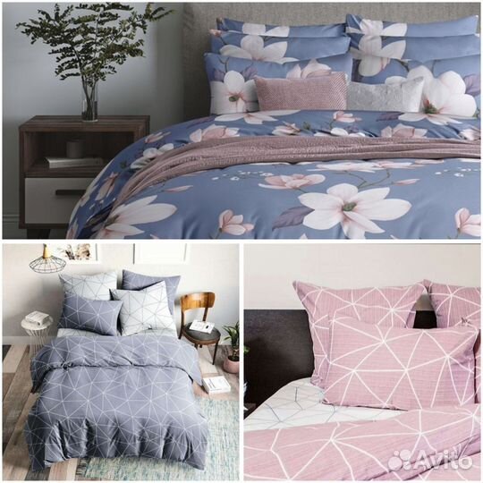 Постельное белье хлопок 100 (поплин) 2сп с евро пр