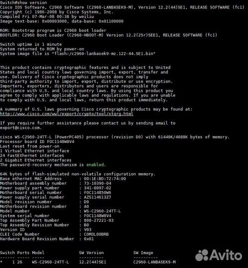 Cisco catalyst коммутаторы