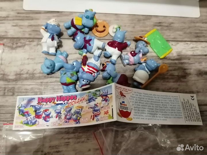 Бегемотики из киндер сюрприз 1992год