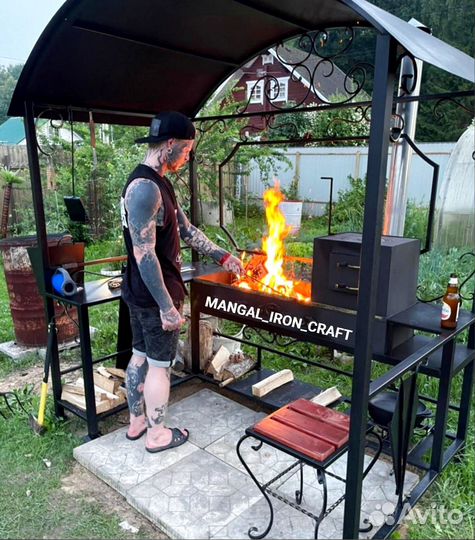 Мангал в стиле лофт