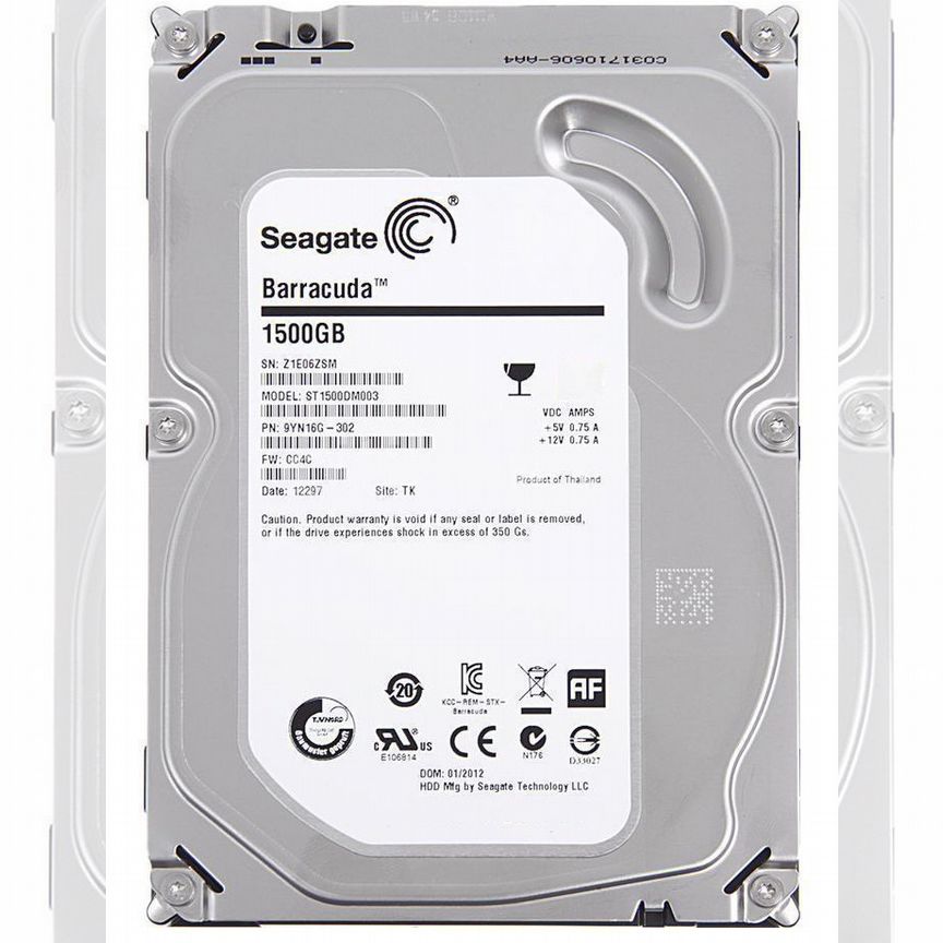[ST1500DM003] Жесткий Диск Seagate 1.5tb Sata3 3.5 St1500dm003