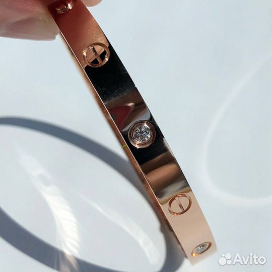 Браслет Cartier love белое золото