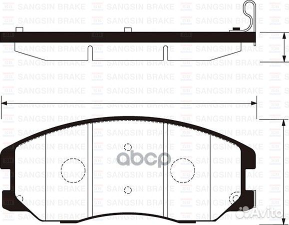 Колодки тормозные передние Hi-Q SP1204 Sangsin