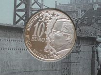 Бельгия 10 евро 2002 г. серебро 50 лет жел. дороге