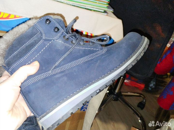 Зимние ботинки, размер 40 шнурки, молния