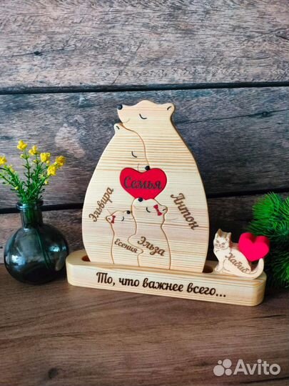 Именные мишки-оберег семьи