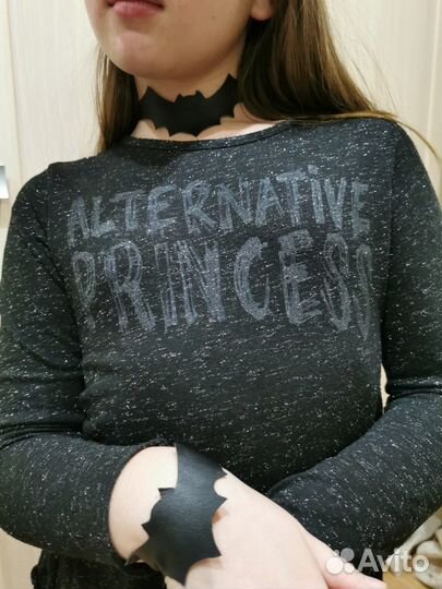 Чокер кожаный(натуральная кожа) Летучая мышь