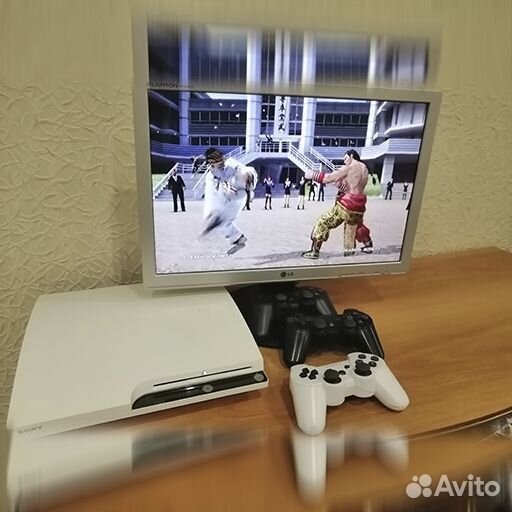 Sony PlayStation 3 white slim прошитая пс3 белая