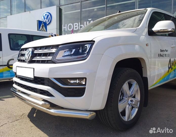 Защита переднего бампера VW Amarok двойная