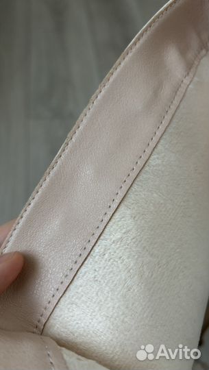 Сапоги на каблуке светлые