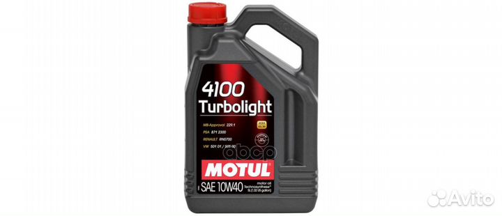 Масло моторное Motul 4100 Turbolight A3/B4 10W-40