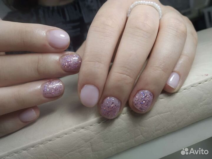 Маникюр гель-лак наращивание