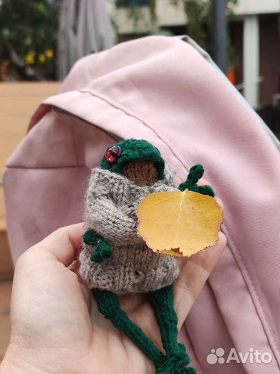 Вязаная лягушка Frog Жабенок Лягушонок амигуруми