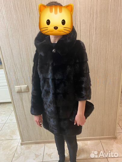 Шуба норковая с капюшоном 42 44