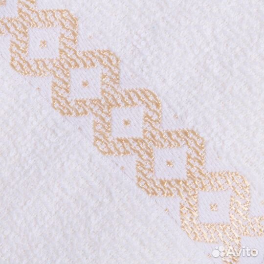 Полотенце 70/130 см махра Блеск кремовый по це
